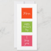 Moderne 3 foto Happy Mothers Day Flat Card (Voorkant)