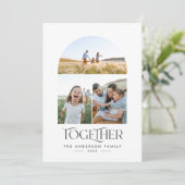 Moderne 3 fotoblauwe boeg samen typografie (Staand voorkant)