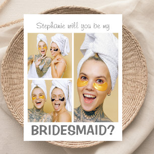 Moderne 3 fotocollage Bent u mijn Bridesmaid?