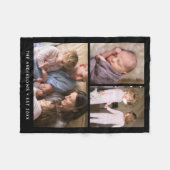 Moderne 3-fotocollage bewerkbare kleur fleece deken (Voorkant (Horizontaal))