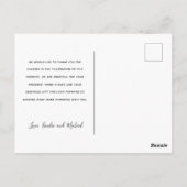 Moderne 3 fotocollage bruiloft bedankt je kaart (Achterkant)