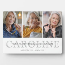 Moderne 3-foto's Aangepaste tekst Herinneringssouv