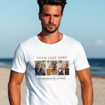Moderne 3-foto's Aangepaste tekst rouwkaart/herden