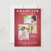 Moderne 3 foto's Collage Afstudeerder Textuur (Voorkant)