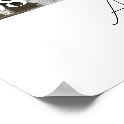 Moderne 3-foto's Huwelijk Koppel Custom Poster (Hoek)