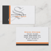 Moderne 3 kleurenmonogram B Visitekaartje (Voorkant / Achterkant)