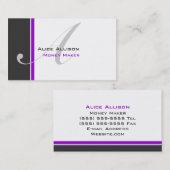 Moderne 3 kleurenmonogram D Visitekaartje (Voorkant / Achterkant)