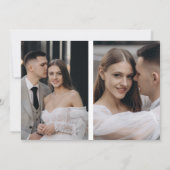 Moderne 3 Mariage photo Faire-part (Dos)