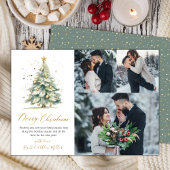 Moderne 3 Multi Foto Kerstboom Feestdagenkaart