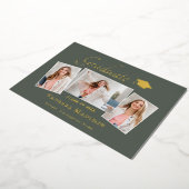 Moderne | 3 Photo Faire-part de graduation de l'hu (Rotation)