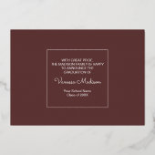 Moderne | 3 Photo Faire-part de graduation de l'hu (Verso)