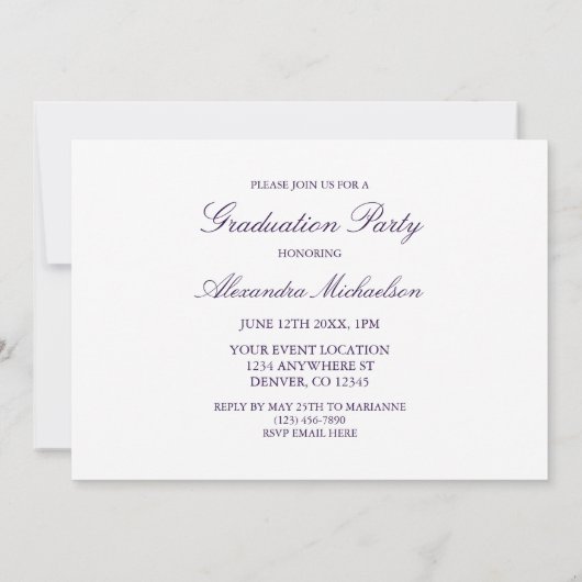 Moderne 3 Photo Graduation Invitation (Dos)