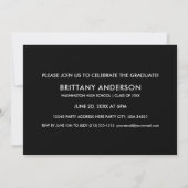 Moderne 3 Photo Graduation Party Invitation BW (Dos)
