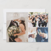 Moderne 3 Photo Mariage Merci (Devant)