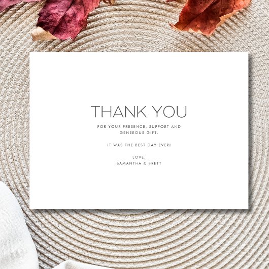 Moderne 3 Photo Mariage Merci