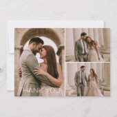 Moderne 3 Photo Mariage Merci (Devant)