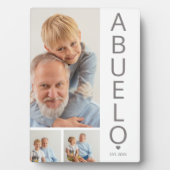 Moderne 3 Photo Plaque Abuelo (Devant)