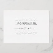 Moderne 3 Photo Rose Gold Carte de remerciements (Verso)