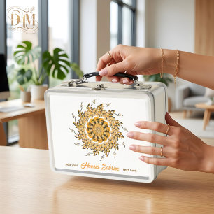 Moderne 3D Blush Oranje Bloemrijke Mandala Doodle