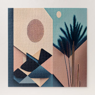 Moderne 3D Boho Minimalistische Abstracte Kunst Legpuzzel