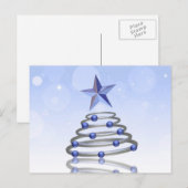 Moderne 3D Chrome kerstboomvakantie Briefkaart (Voorkant / Achterkant)