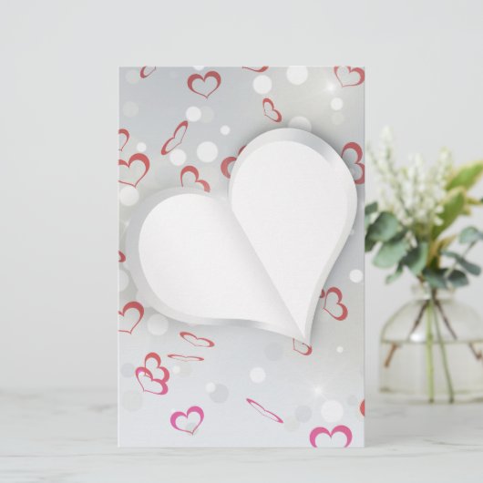 Moderne 3D-papierkop - banketbakkerswerk Briefpapier (Staand voorkant)