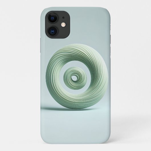 Moderne 3D Spiraal Torus Sculptuur - Minimalistisc Case-Mate iPhone Case (Achterkant)