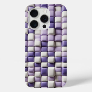 Moderne 3D Zachte Paarse & Witte Kubus Hoes - Abst