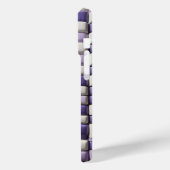 Moderne 3D Zachte Paarse & Witte Kubus Hoes - Abst (Achterkant / Links)