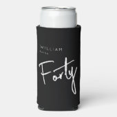 Moderne 400e verjaardag zwarte mannen 40e verjaard (Seltzer Voorkant)