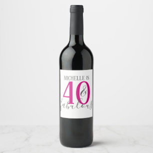 Moderne 40 et fabuleux Étiquettes de vin de fête d