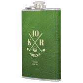 Moderne 40e 50e 60e verjaardag Golf Monogram Golf Heupfles (Links)