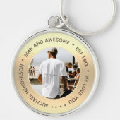 MODERNE 40e 50e Verjaardag 60e Verjaardag NAAM FOT Sleutelhanger (Voorkant)