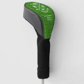 Moderne 40e 50e Verjaardag Golf Monogram 60 Gras Golfheadcover (Schuin)