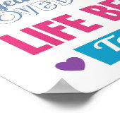 Moderne 40e geboorte-prijsopgave poster (Hoek)