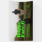 Moderne 40e verjaardag 50e Vaderdag Golf Spandoek (Verticaal)