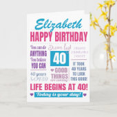Moderne 40e verjaardag kaart (Gele Bloem)