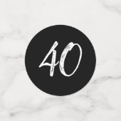 Moderne 40e verjaardag Milestone Custom Confetti (Kleine voorkant)