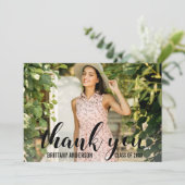 Moderne 4 Carte de remerciements de diplôme photo (Debout devant)