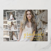 Moderne 4 Faire-part de diplôme photo (Recto)