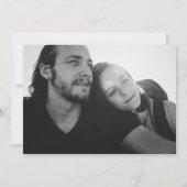 Moderne 4 foto collage script kalligrafie bruiloft save the date (Achterkant)