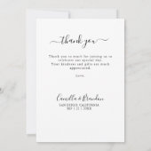 Moderne 4 foto Elopement bruiloft dank u Kaart (Achterkant)