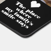 Moderne 4 Fotocollage en Tekst Custom Monogram Bureaumat (Hoek)