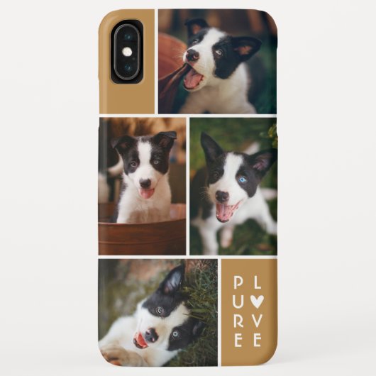 Moderne 4 fotocollage | Zuivere liefde | Deep Gold Case-Mate iPhone Case (Achterkant)