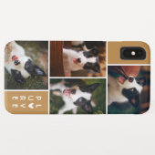 Moderne 4 fotocollage | Zuivere liefde | Deep Gold Case-Mate iPhone Case (Achterkant (horizontaal))