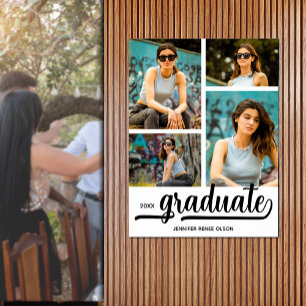 Moderne 4 foto's Afstudeerfeest Poster