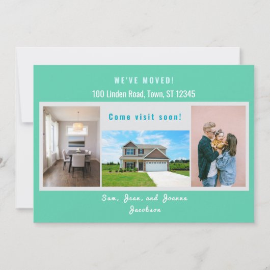 Moderne 4 foto's We hebben bewegende aankondiging  (Voorkant)