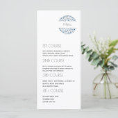 Moderne 4 gangen bloemenbruiloft menu (Staand voorkant)