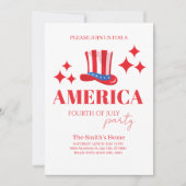 Moderne 4 juli viering vuurwerk kaart (Voorkant)