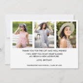 Moderne 4 Photo Carte de remerciements de graduati (Dos)